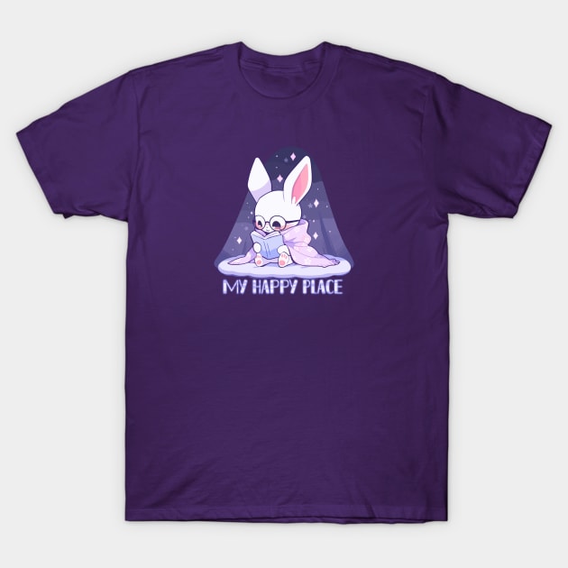 Bunny My Happy Place T-Shirt by Myanko